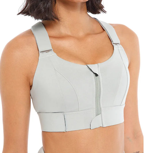 Front Zipper Sports Bra