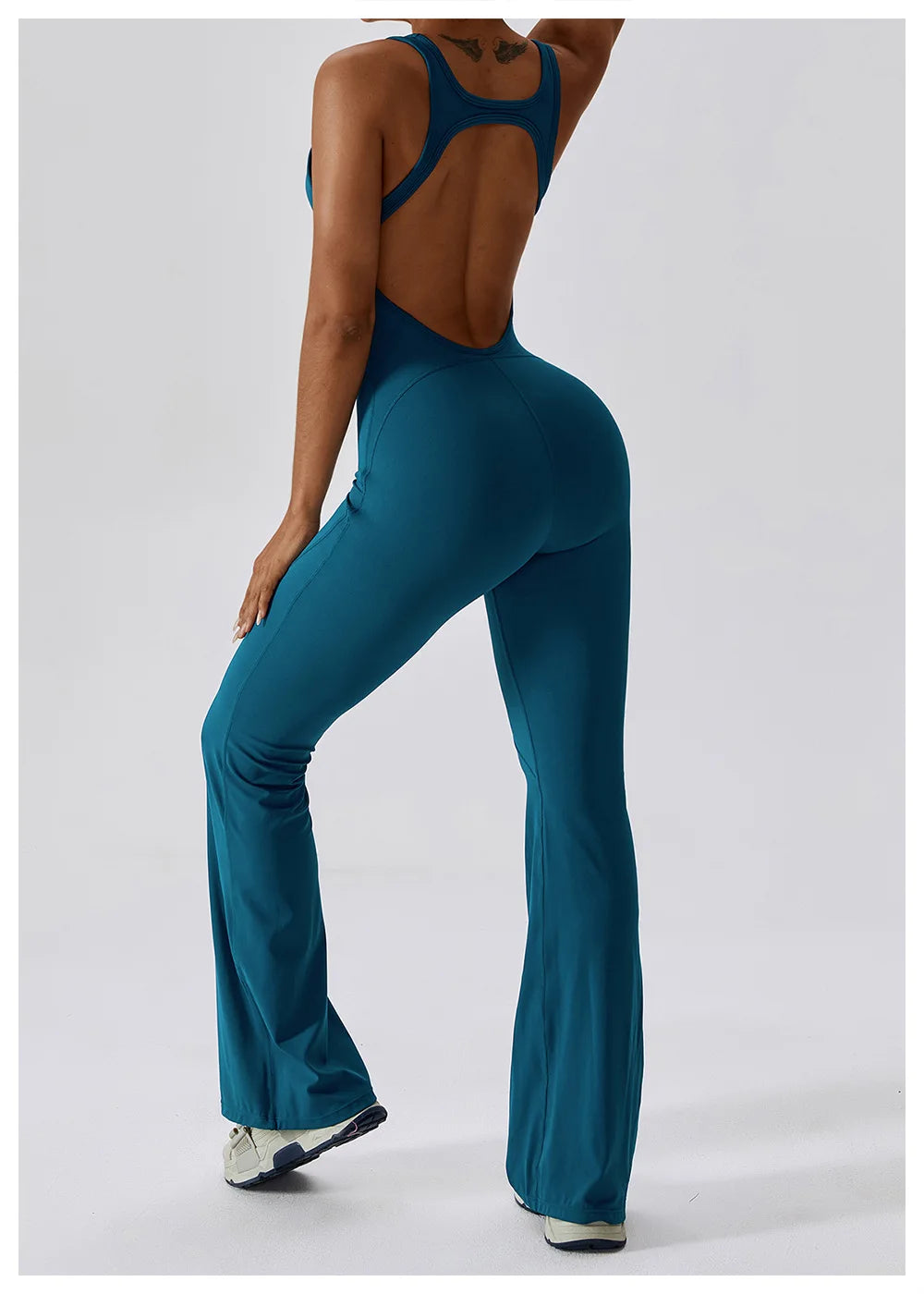 Flare Open Back Jumpsuit