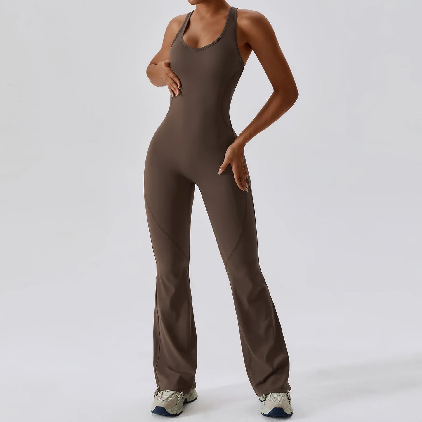 Flare Open Back Jumpsuit